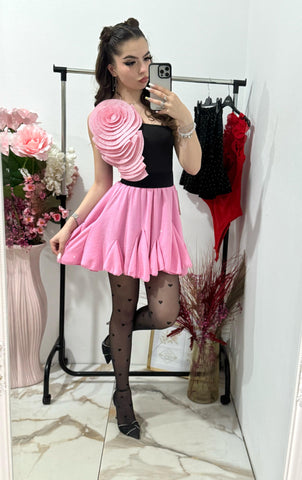 Body dama negru/roz  Miruna