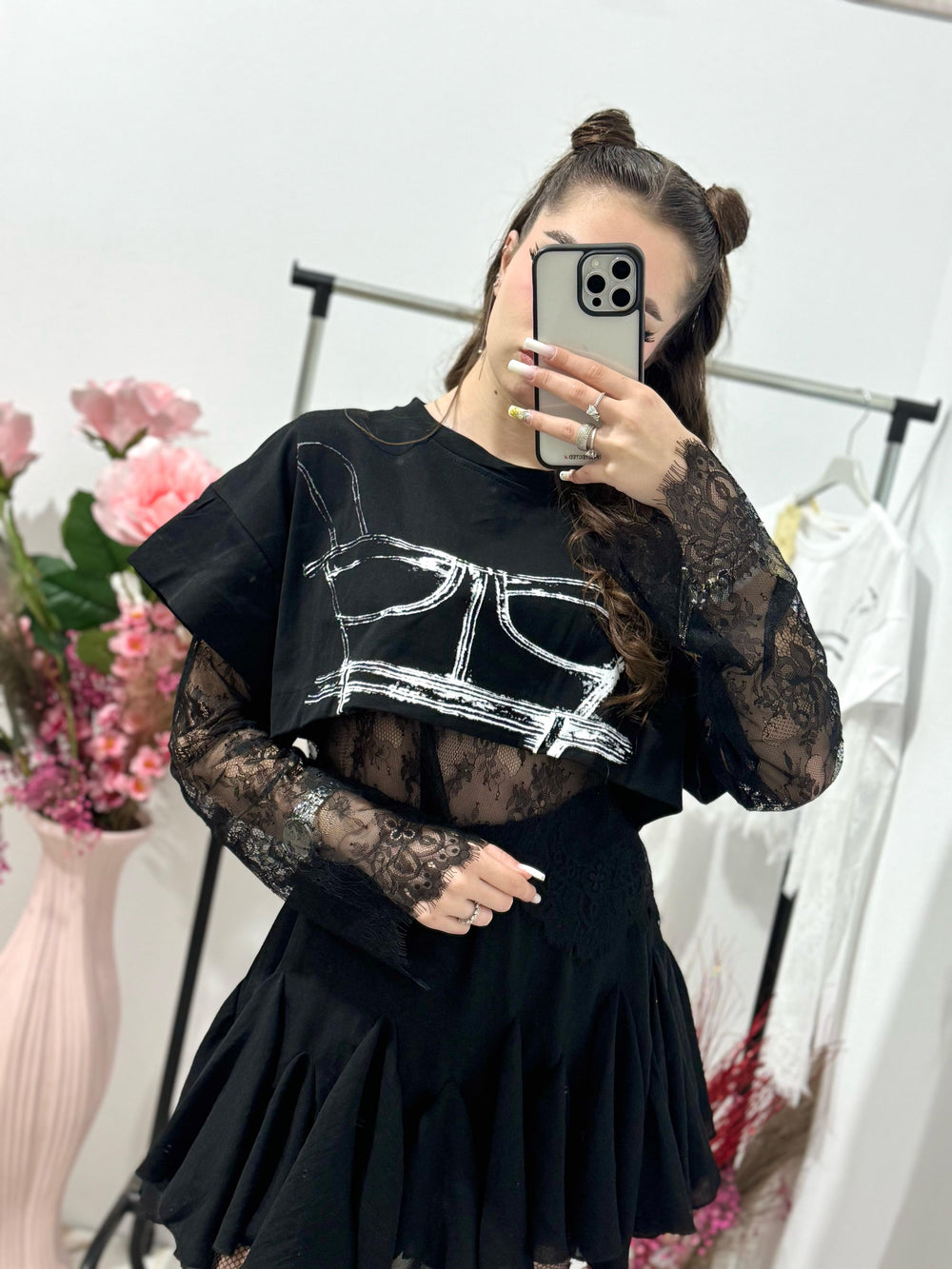 Tricou negru Selena