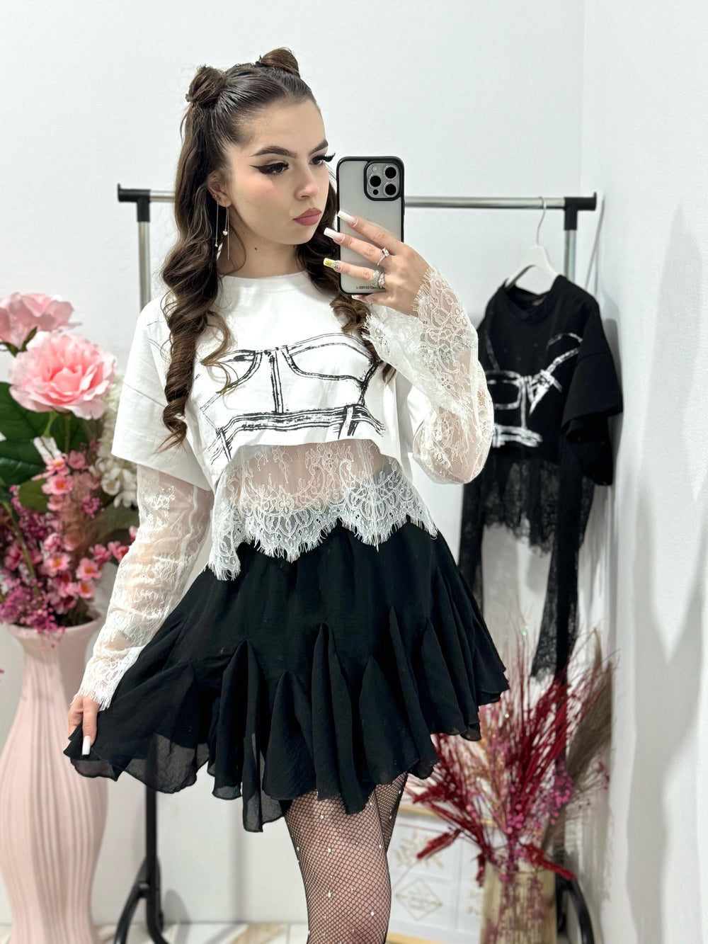 Tricou alb Selena