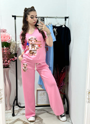 Compleu cu pantalon lejer Navy Bear