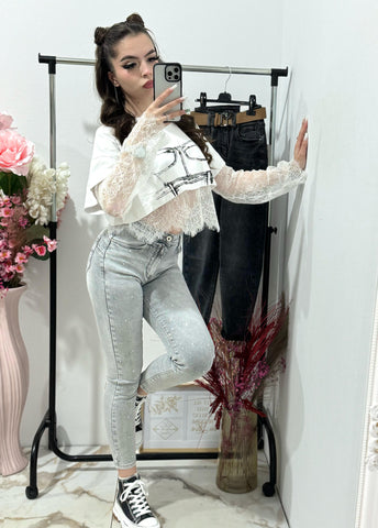 Blugi gri Alice cu push.up