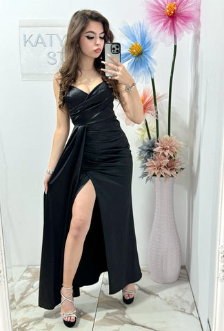Rochie lunga eleganta neagra Monique