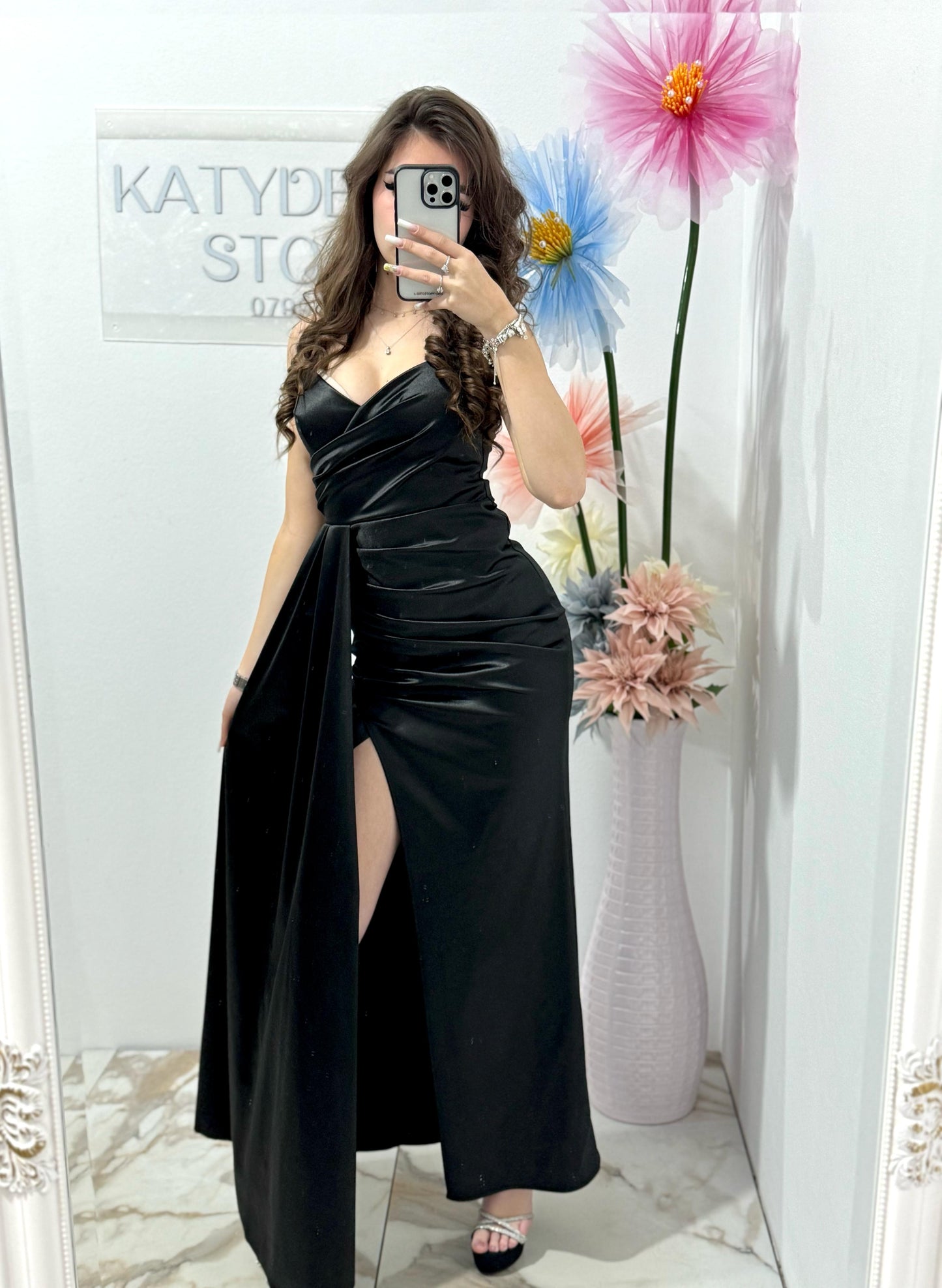 Rochie lunga eleganta neagra Monique