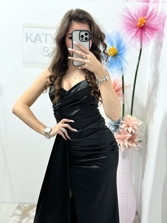 Rochie lunga eleganta neagra Monique