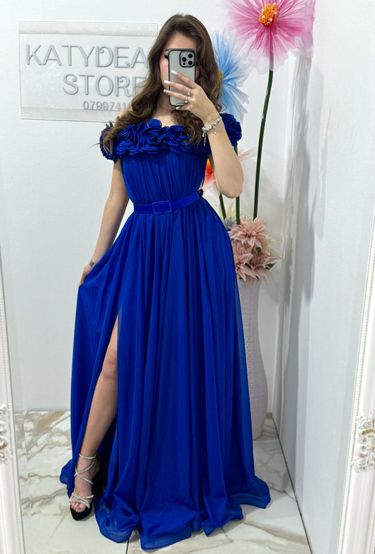 Rochie lunga albastru electric Annais