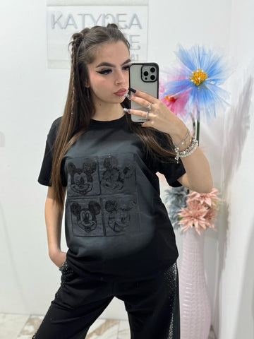 Tricou Mickey Black
