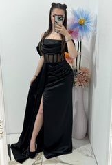 Rochie lunga neagra Adette