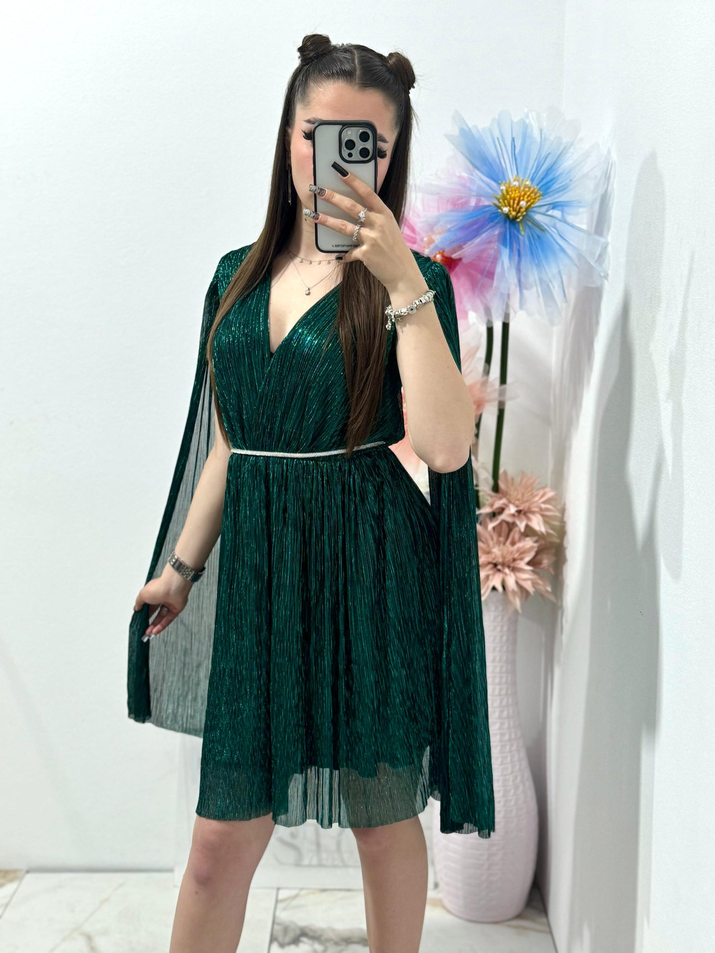 Rochie verde eleganta Monroe