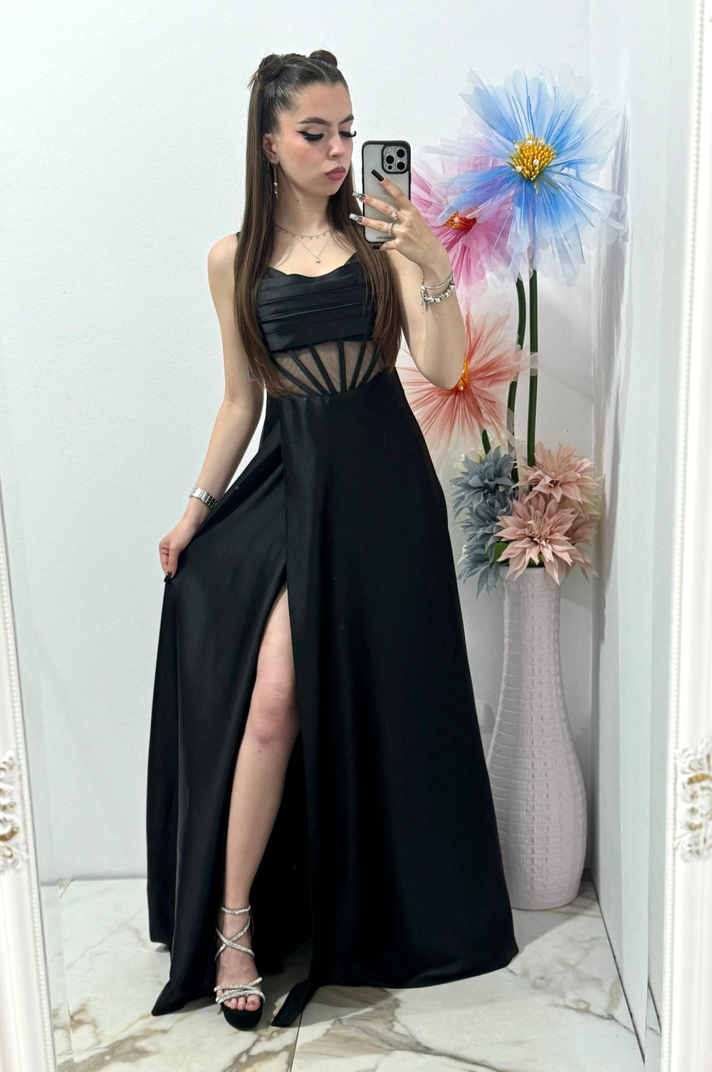 Rochie lunga neagra Afrodita