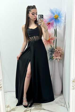 Rochie lunga neagra Afrodita