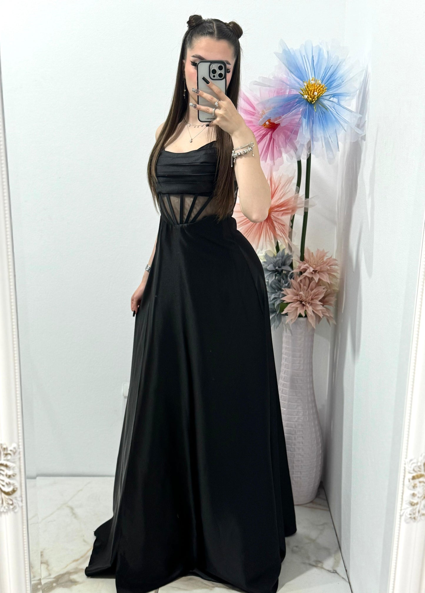 Rochie lunga neagra Afrodita