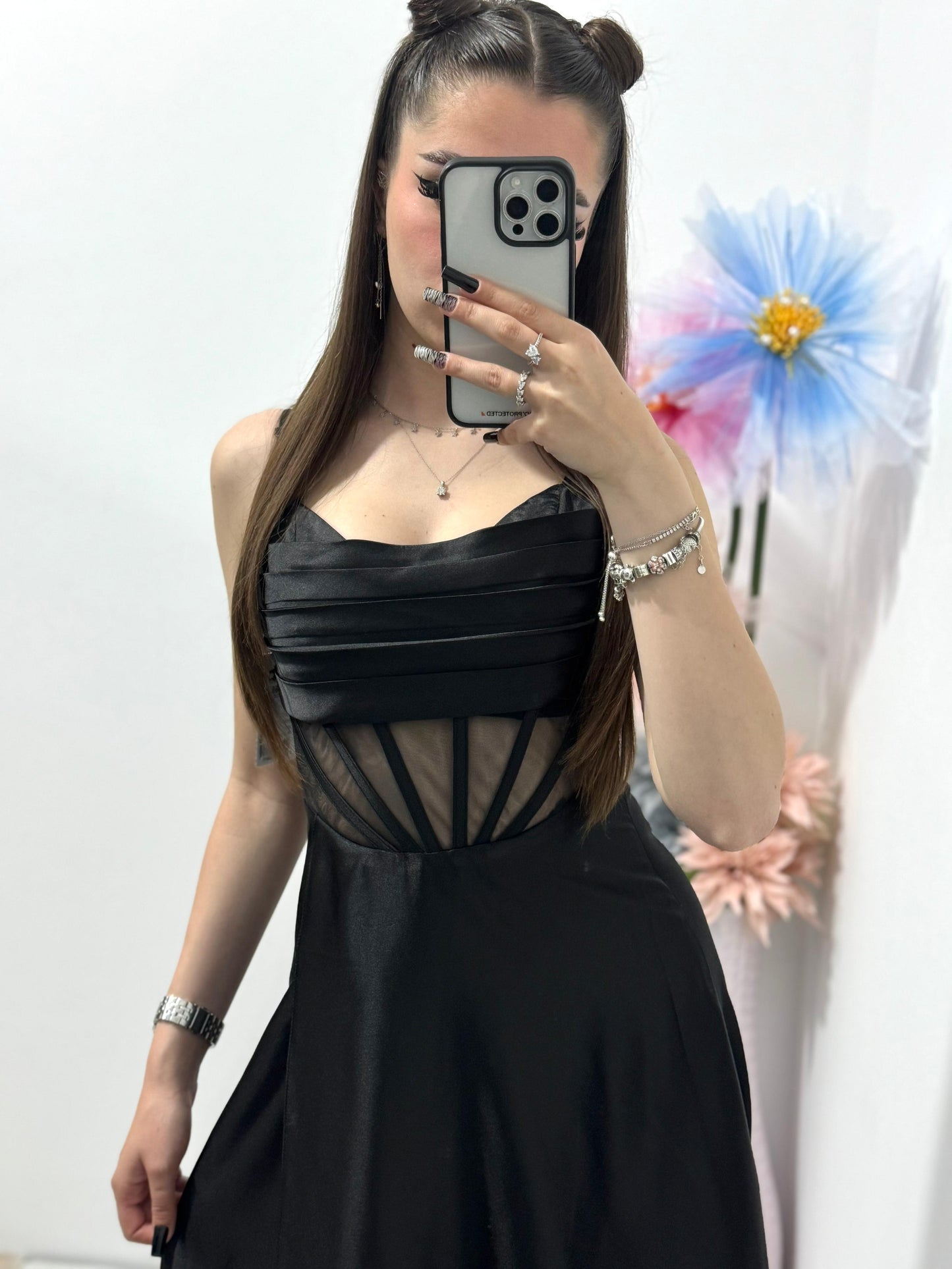 Rochie lunga neagra Afrodita