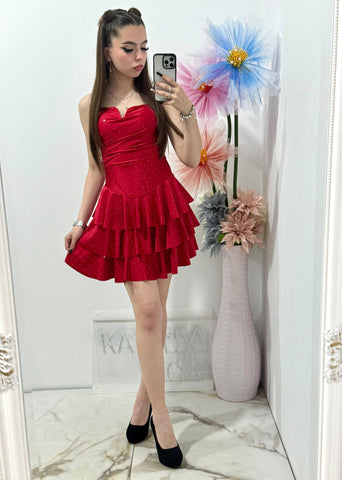 Rochie eleganta Roșie Zonia