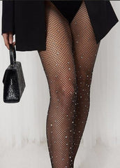 Dres plasă cu cristale negru SPARKLE