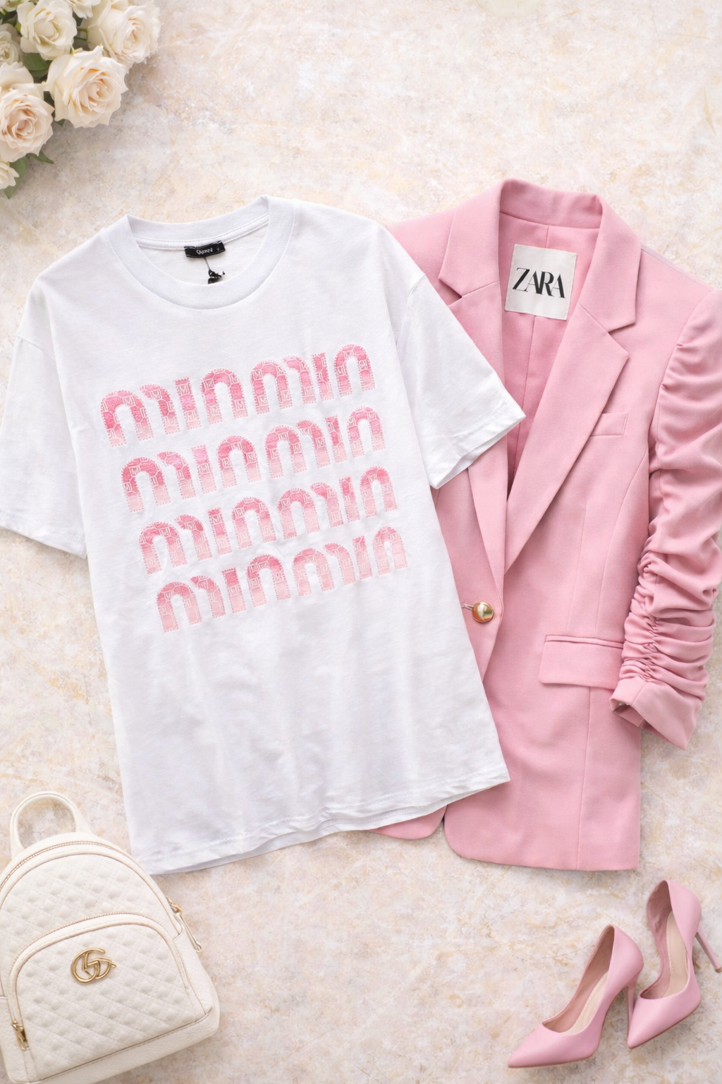 Tricou dama alb Minmin