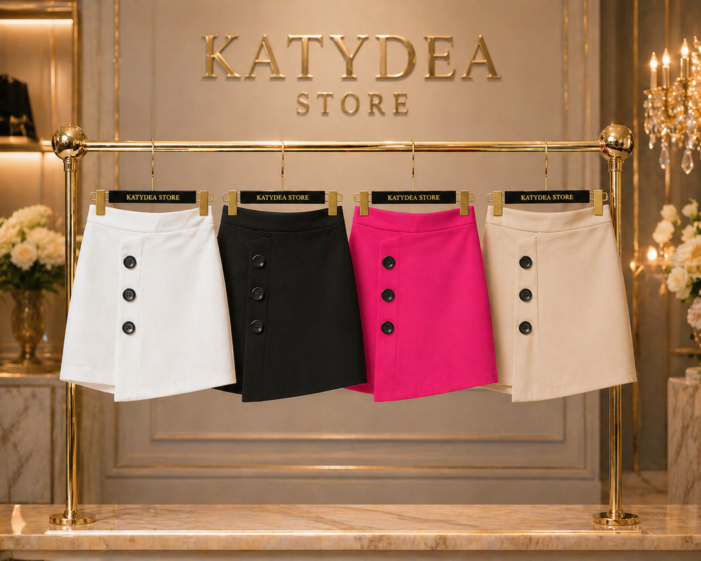 Pantalon cu efect de fusta
