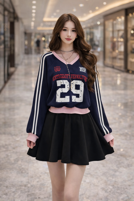 Bluza College cu anchior