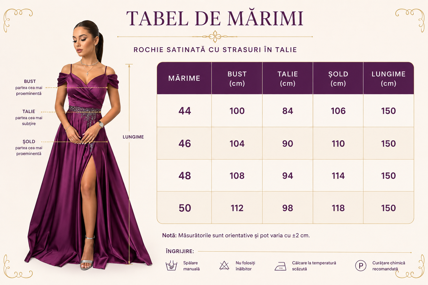 Rochie elegantă prună KARINNA