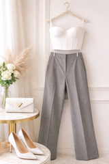 Pantalon cu talie inalta wideleg Caroline