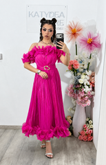 Rochie eleganta fucsia Paulinne