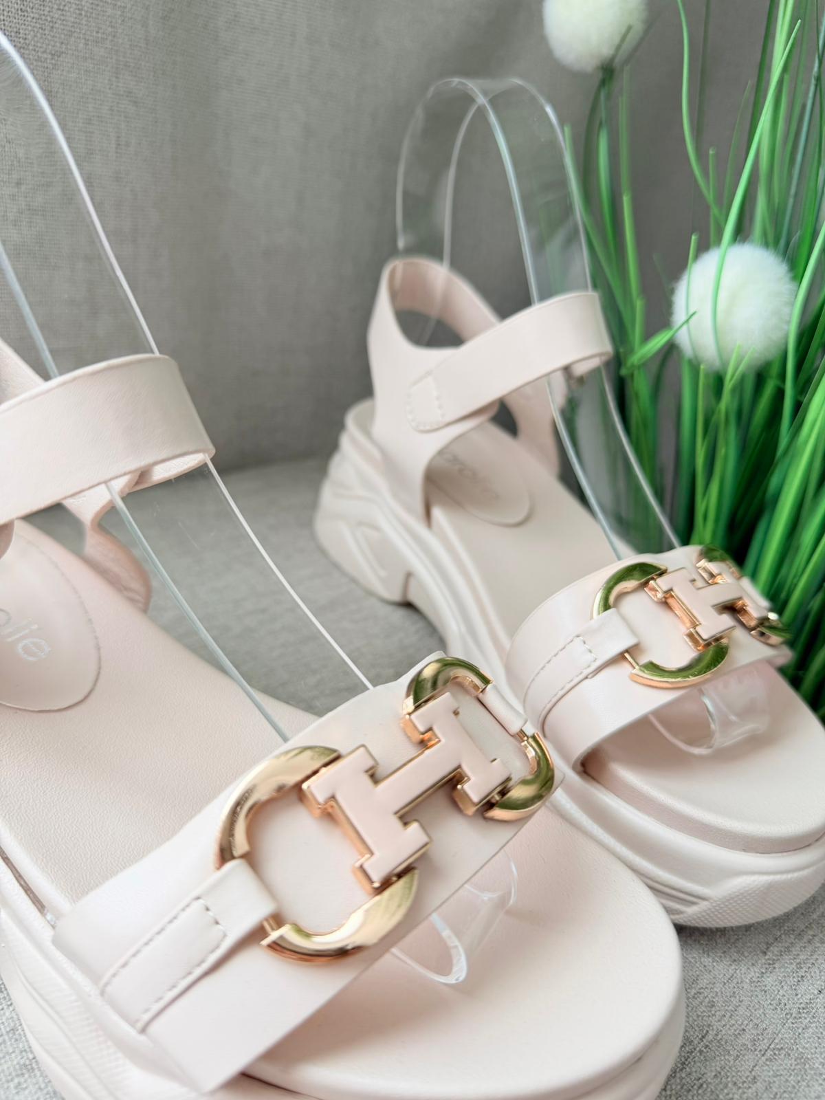 Sandale beige Sandra