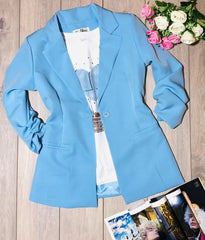 Sacou bleu Z.A.R.A. cu nasture